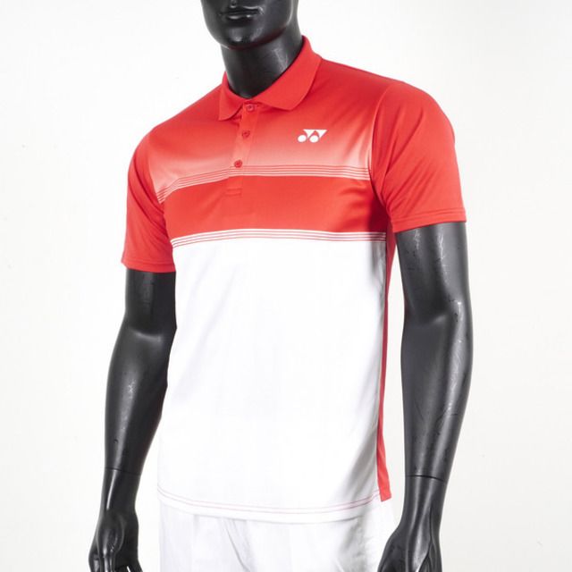 YONEX 優乃克  [YM0019EX496] 男 Polo衫 短袖 上衣 運動 訓練 網球 機能 吸濕 排汗 抗紫外線 日落紅