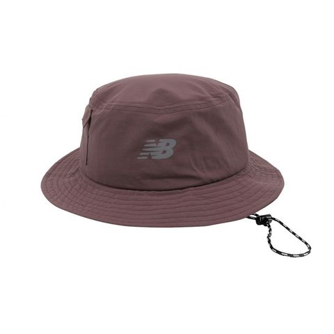NEW BALANCE 漁夫帽 NB 藕紫色 反光LOGO 滑面 戶外 帽子 LAH41011LIE
