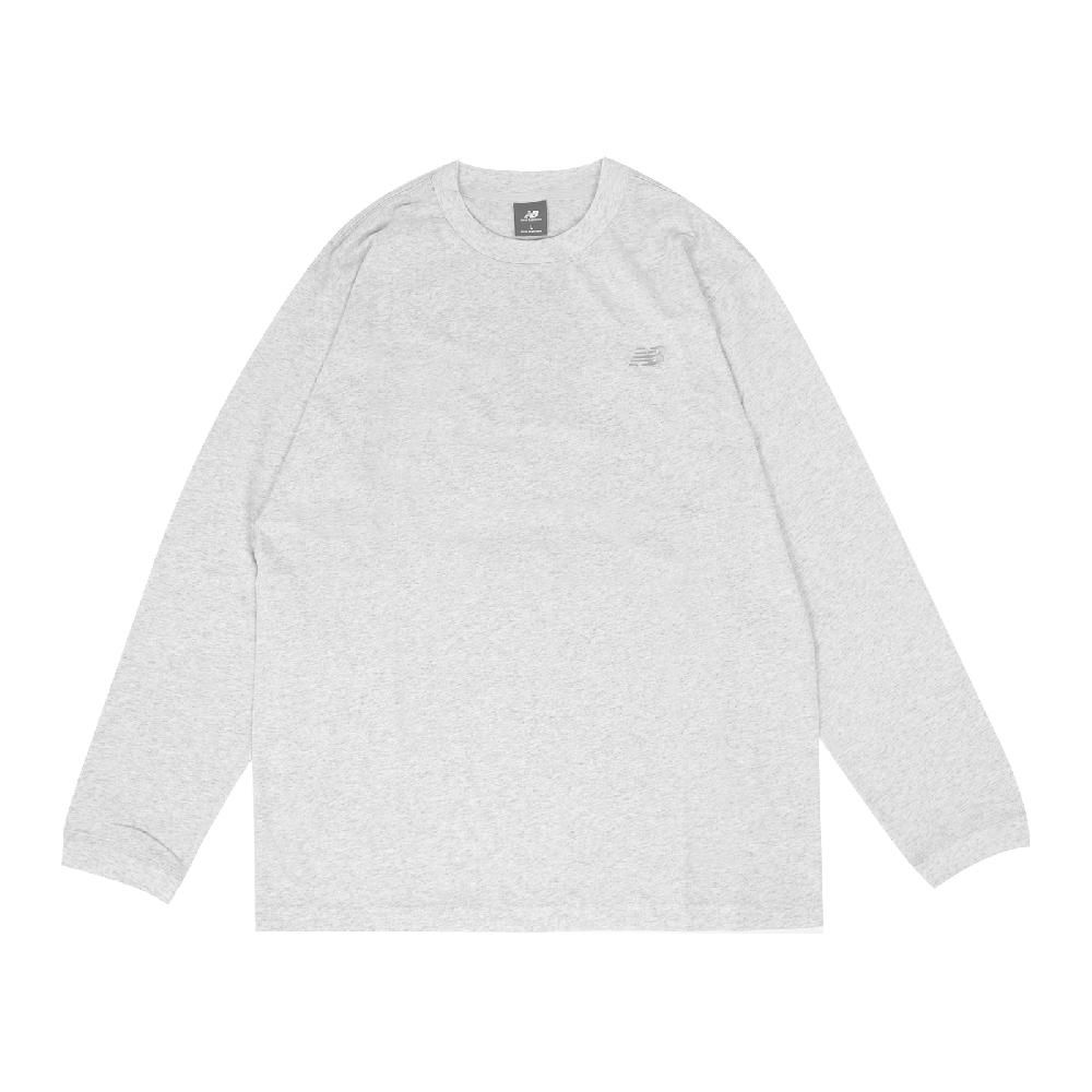 New Balance 紐巴倫 New Balance 紐巴倫 長袖 Athletics Tee 男款 淺灰 薄長T 長T 上衣 純棉 寬鬆 NB MT43523AHH
