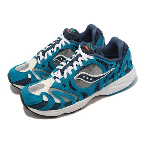 Saucony 休閒鞋 Grid Azura 2000 男鞋 藍灰 復古 支撐 Denim 反光 索康尼 S704914