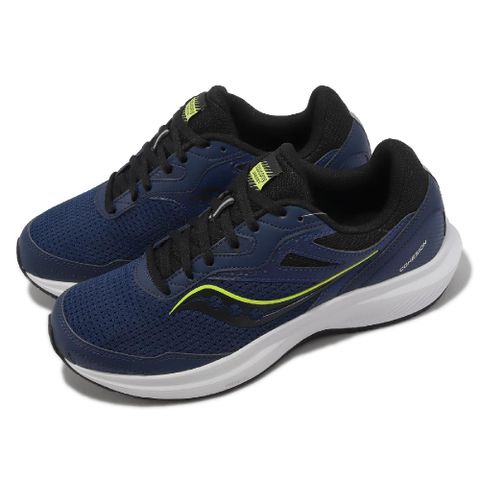 Saucony 索康尼 慢跑鞋 Cohesion 16 2E 寬楦 男鞋 靛藍 綠 緩震 透氣 運動鞋 S2078232