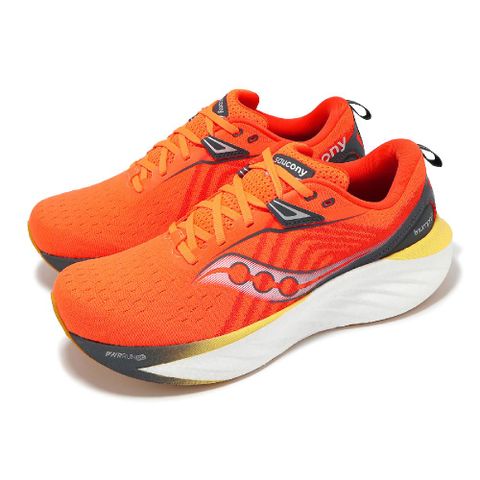 SAUCONY 索康尼 慢跑鞋 Triumph 22 男鞋 橘 灰 緩衝 厚底 輕量 運動鞋 S20964215