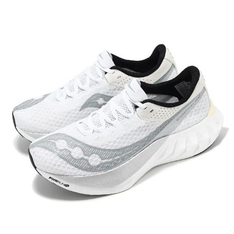 SAUCONY 索康尼 競速跑鞋 Endorphin Pro 4 男鞋 白 灰 雙密度中底 碳板 回彈 運動鞋 S20939201