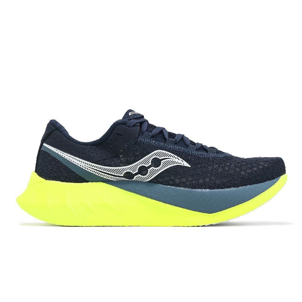 SAUCONY 索康尼   競速跑鞋 Endorphin Pro 4 男鞋 藍 螢光綠 雙密度中底 碳板 回彈 運動鞋 S20939222