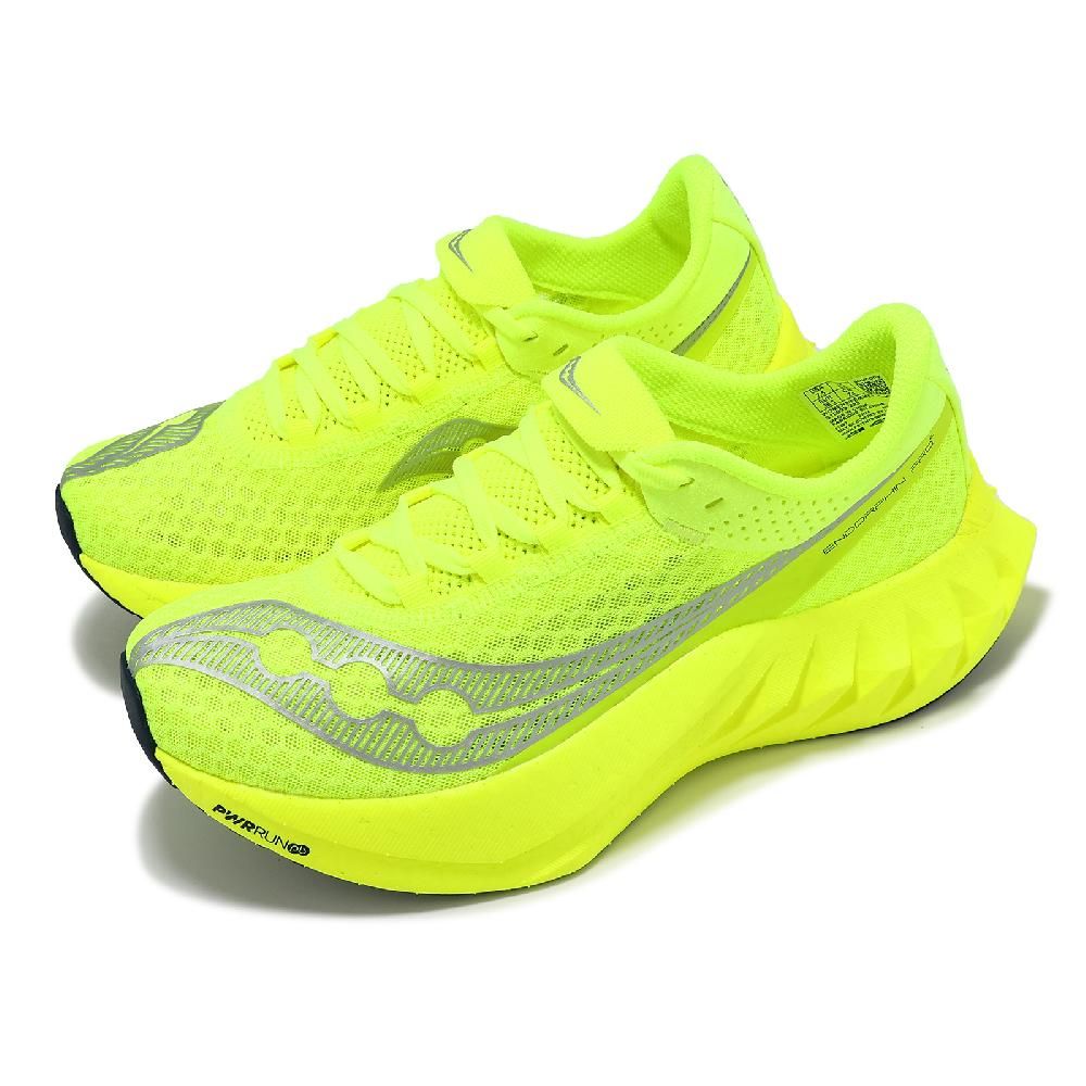 SAUCONY 索康尼   競速跑鞋 Endorphin Pro 4 女鞋 螢光綠 回彈 雙密度 碳板 運動鞋 S10939223