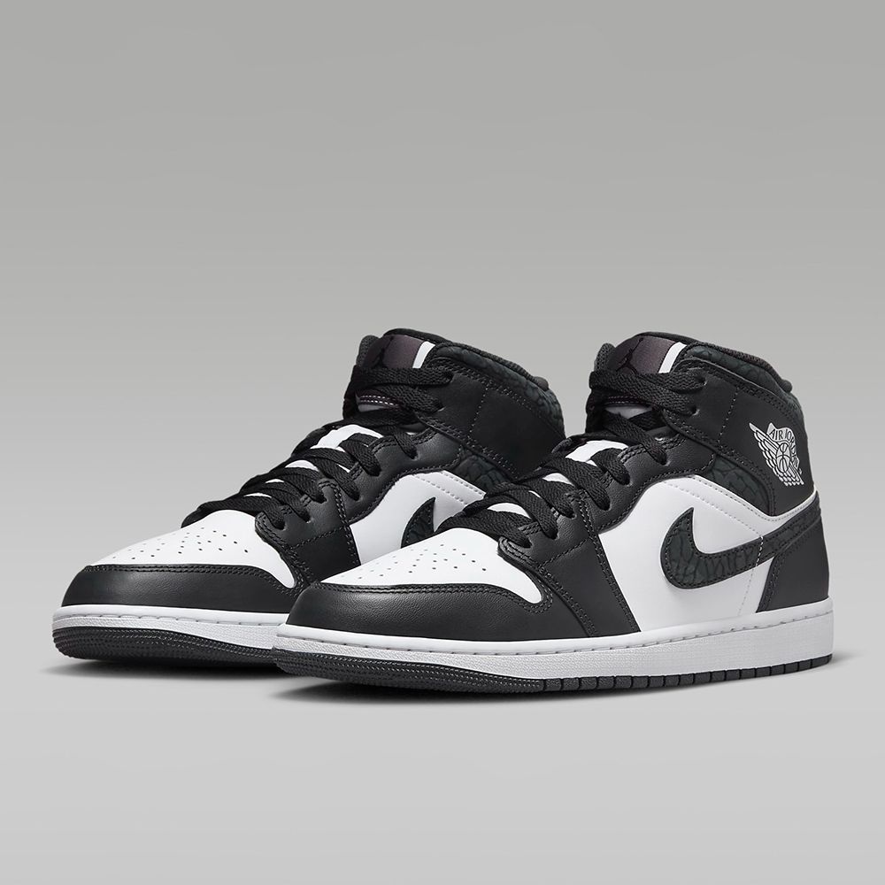 NIKE】AIR JORDAN 1 MID SE 男熊貓爆裂紋休閒運動鞋-FB9911001