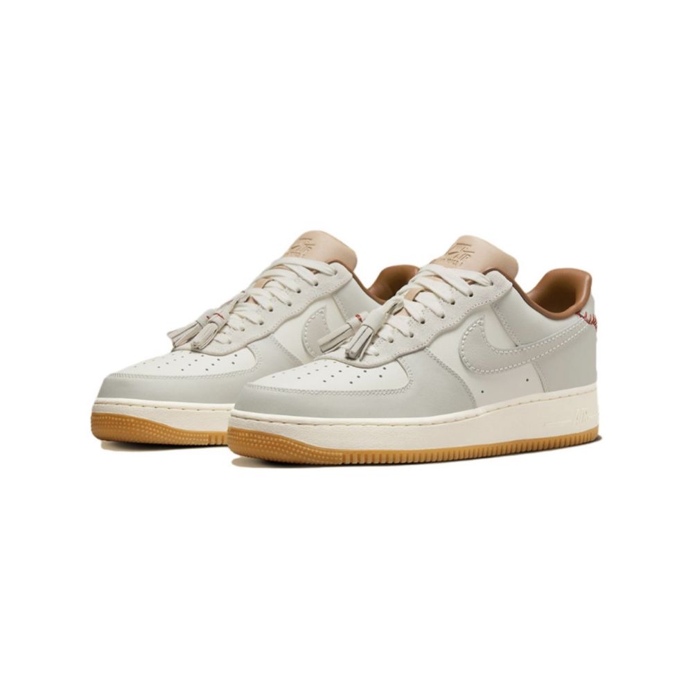 NIKE 耐吉 NIKE Air Force 1 07 休閒鞋 男 灰 棕 流蘇 焦糖底 休閒 皮革 HF5697-001