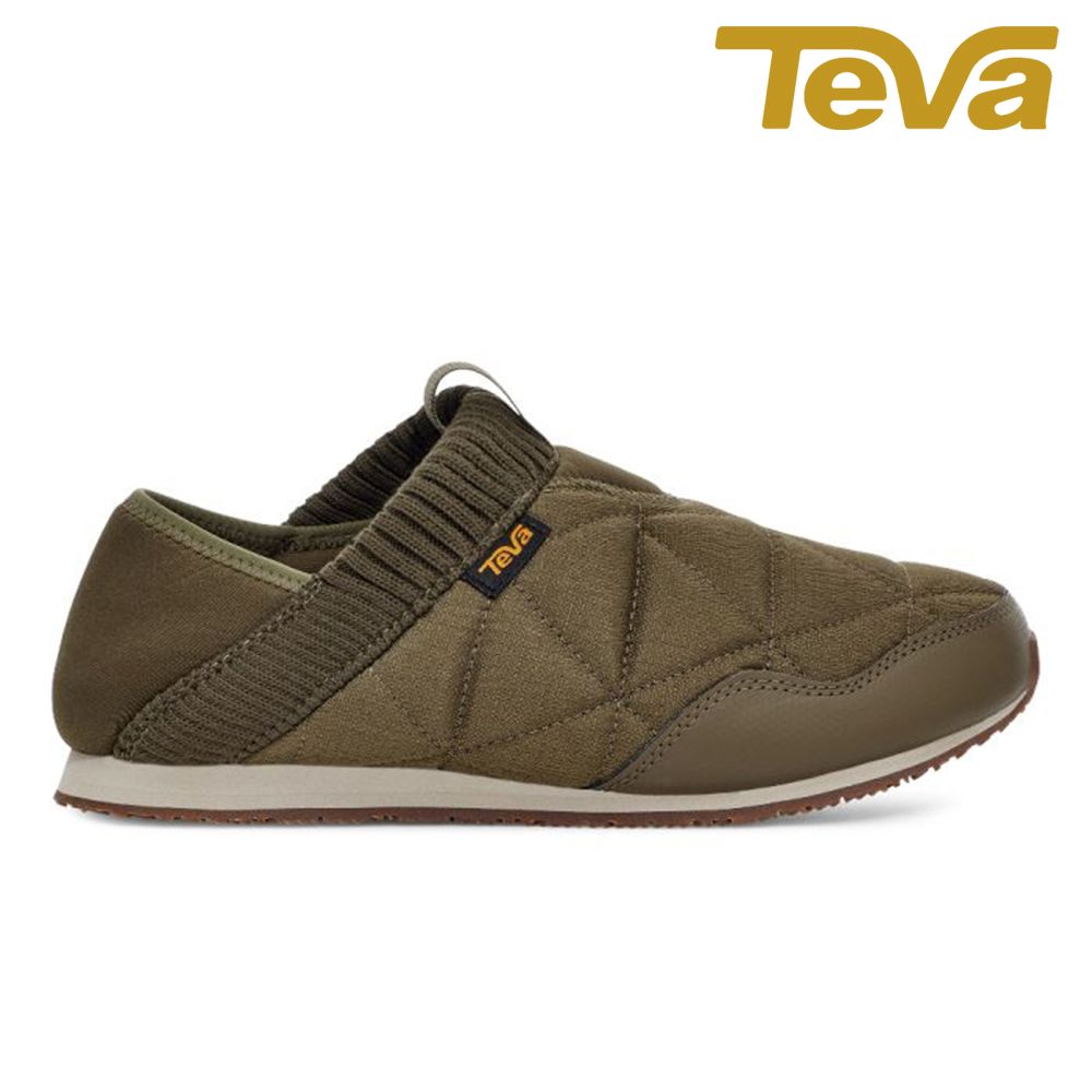  【TEVA】正品 男 Re Ember 兩穿式防潑水法國麵包鞋/休閒鞋/懶人鞋 深橄欖(TV1125472DOL)