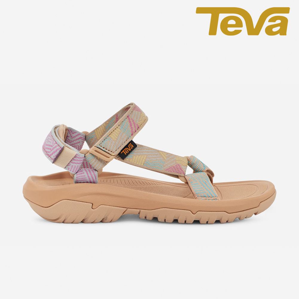  【TEVA 】正品 女 Hurricane XLT2 機能運動涼鞋/雨鞋/水鞋 無邊界多彩黃褐色(TV1019235BTNM)