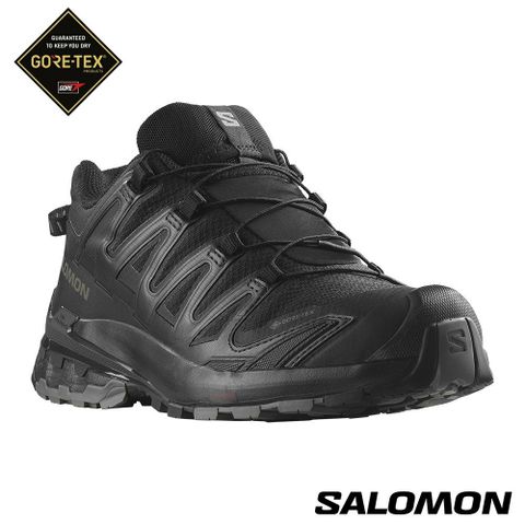 SALOMON 薩洛蒙 女 XA PRO 3D V9 GTX 健野鞋 黑/幻灰/藍灰 野跑鞋 女 -L47270800