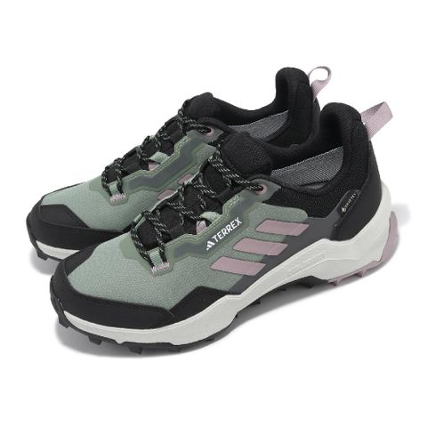 adidas 愛迪達 戶外鞋 Terrex AX4 GTX W 女鞋 綠 紫 黑 防水 抓地 越野 郊山 IE2576