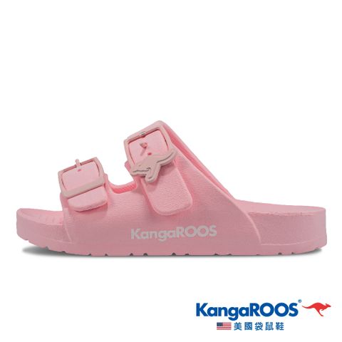 【KangaROOS 美國袋鼠鞋】童鞋 FLORIDA Q彈 防水 休閒拖鞋 (粉-KK21023)