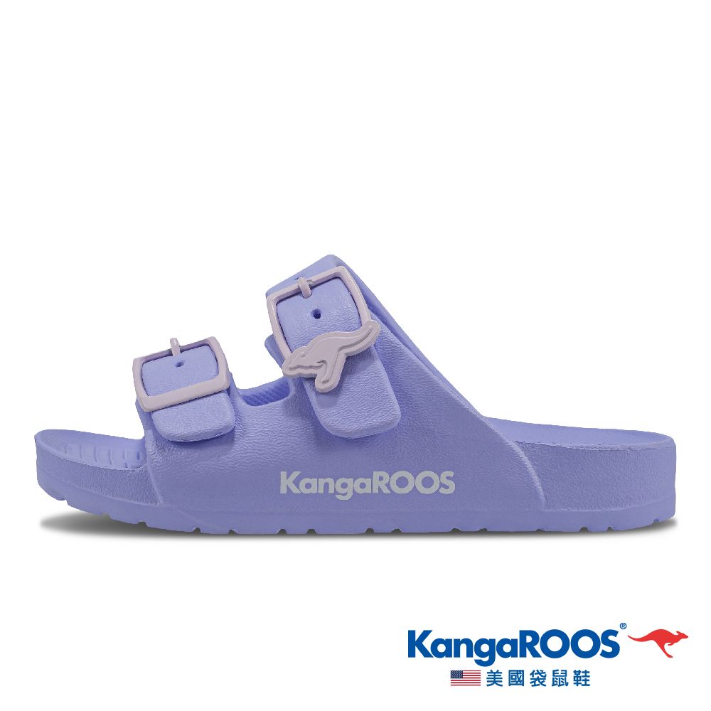 KangaROOS 美國袋鼠鞋 童鞋 FLORIDA Q彈 防水 休閒拖鞋 (紫-KK21027)