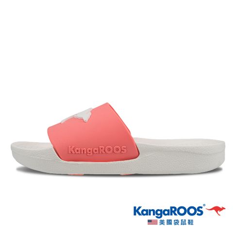 KangaROOS 美國袋鼠鞋 兒童涼拖鞋 BANDON 立體LOGO 防水 拖鞋(粉-KK21013)