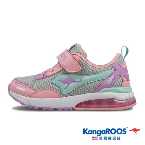 【KangaROOS 美國袋鼠鞋】童鞋 K-RIDER 防潑水 機能運動鞋(粉/綠/紫-KK32373)