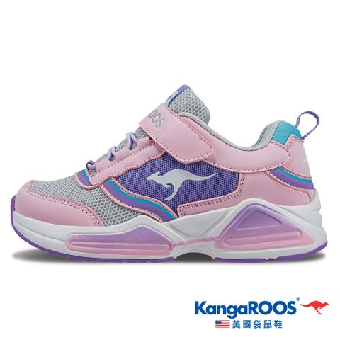 【KangaROOS 美國袋鼠鞋】童鞋 K-BOUNCE 漸層系機能童鞋 避震緩衝(粉/紫-KK32363)