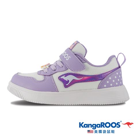 KangaROOS 美國袋鼠鞋 童鞋 GLIED輕量休閒童鞋 運動透氣 外出休閒鞋(紫-KK32337)