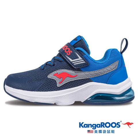 【KangaROOS 美國袋鼠鞋】童 RUN FAST 2 氣墊童鞋 輕質透氣 避震支撐 (藏青-KK41316)