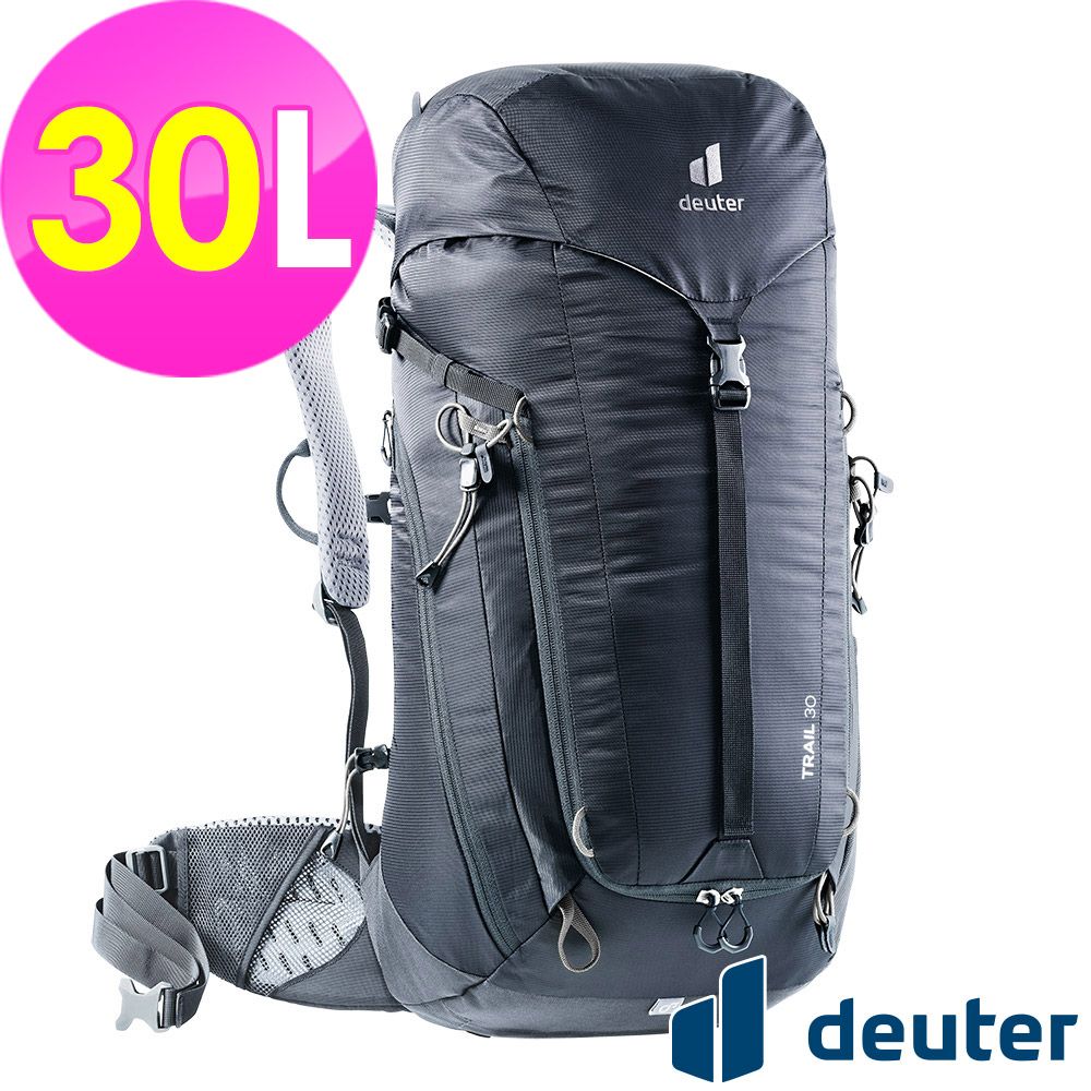 Deuter 【德國】TRAIL輕量拔熱透氣背包30L (3440521 黑/登山/健行)