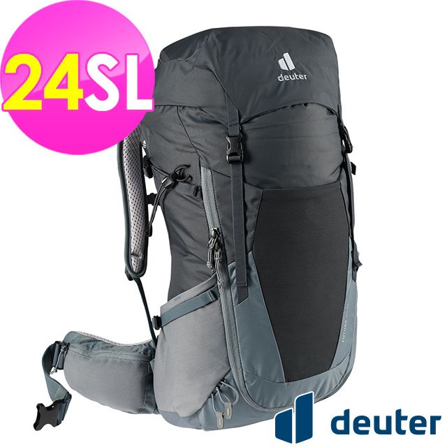 Deuter 【德國】FUTURA透氣網架背包24SL (3400521 黑/水藍/登山/健行/日用/後背包)