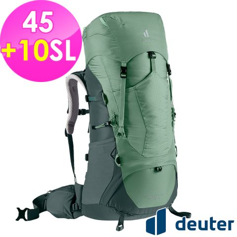 Deuter 【德國】AIRCONTACT LITE拔熱式透氣背包45+10SL (3340421 蘆薈綠/健行/自助旅行)