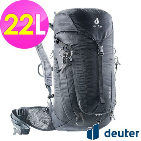 【德國deuter】TRAIL輕量拔熱透氣背包22L (3440121 黑/登山/健行)