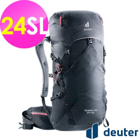 【德國deuter】SPEED LITE超輕量旅遊背包24SL (3410521 黑/越野/三鐵/登頂)