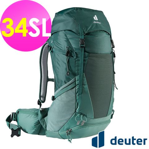 Deuter 【德國】FUTURA PRO透氣網架背包34SL (3401021 森林綠/自助旅行/登山/健行/女用雙肩後背包)