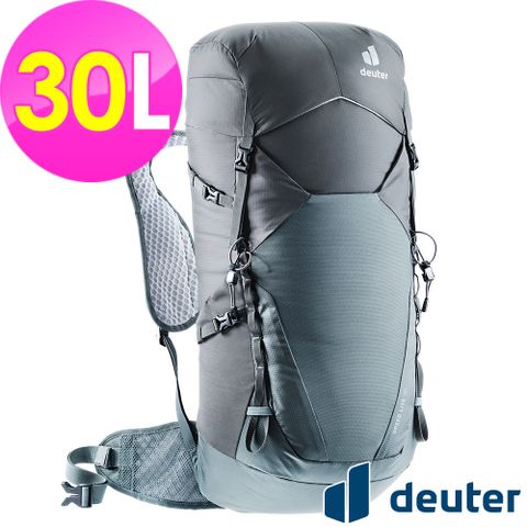 Deuter 【德國】SPEED LITE超輕量旅遊背包30L (3410622 黑/水藍/越野/三鐵/登頂)