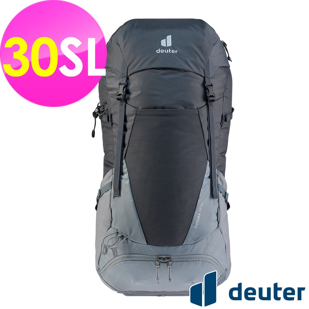 Deuter 【德國】FUTURA透氣網架背包30SL (3400721 黑/水藍/登山/健行)