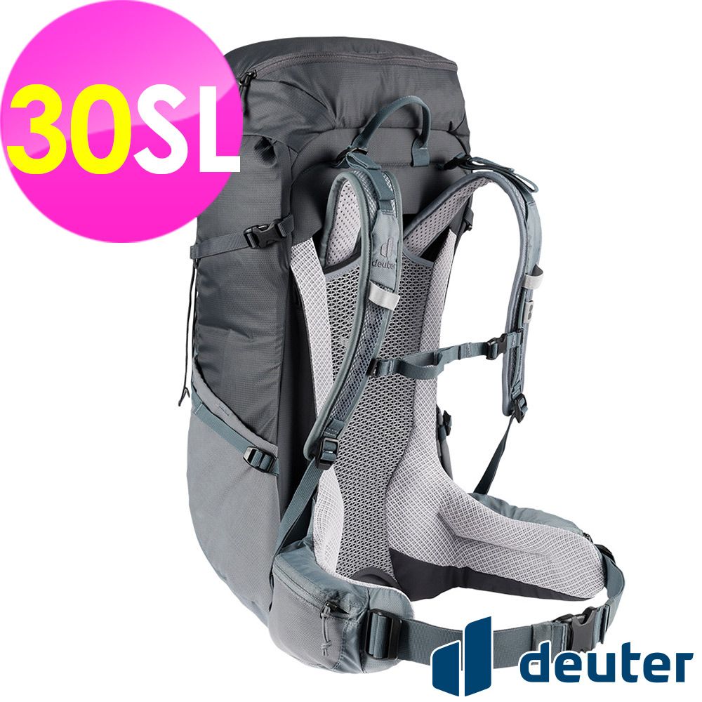 Deuter 【德國】FUTURA透氣網架背包30SL (3400721 黑/水藍/登山/健行)