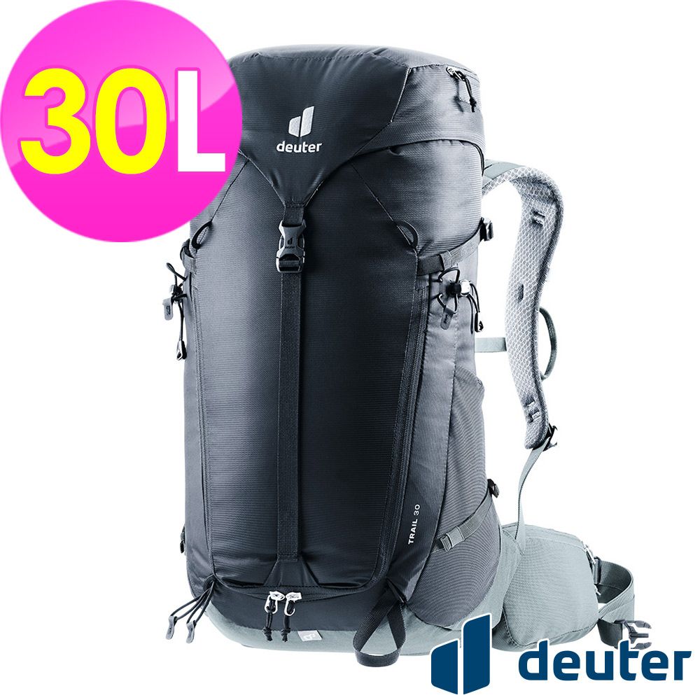 Deuter 【德國】TRAIL輕量拔熱透氣背包30L (3440723 黑/登山/健行)