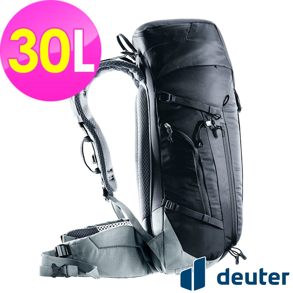 Deuter 【德國】TRAIL輕量拔熱透氣背包30L (3440723 黑/登山/健行)