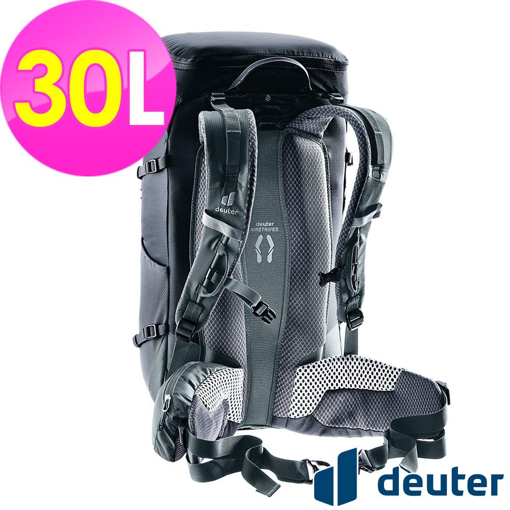 Deuter 【德國】TRAIL輕量拔熱透氣背包30L (3440723 黑/登山/健行)