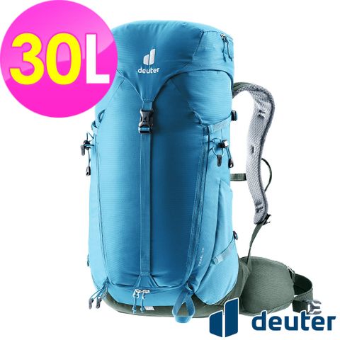 Deuter 【德國】TRAIL輕量拔熱透氣背包30L (3440723 藍/登山/健行)