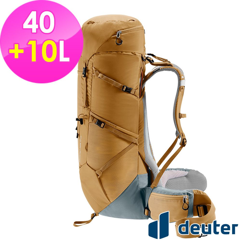 Deuter 【德國】AIRCONTACT CORE拔熱式透氣背包40+10L (3350122 杏仁咖/登山/健行)