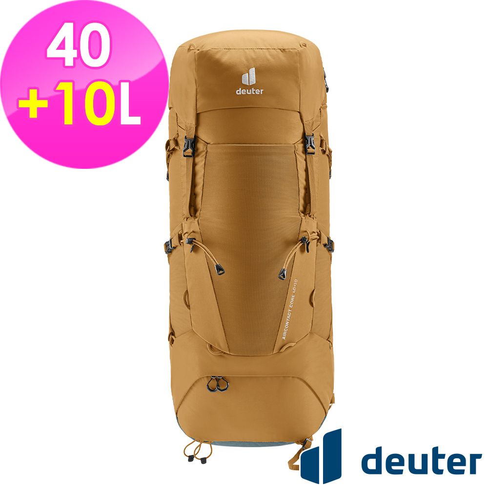 Deuter 【德國】AIRCONTACT CORE拔熱式透氣背包40+10L (3350122 杏仁咖/登山/健行)