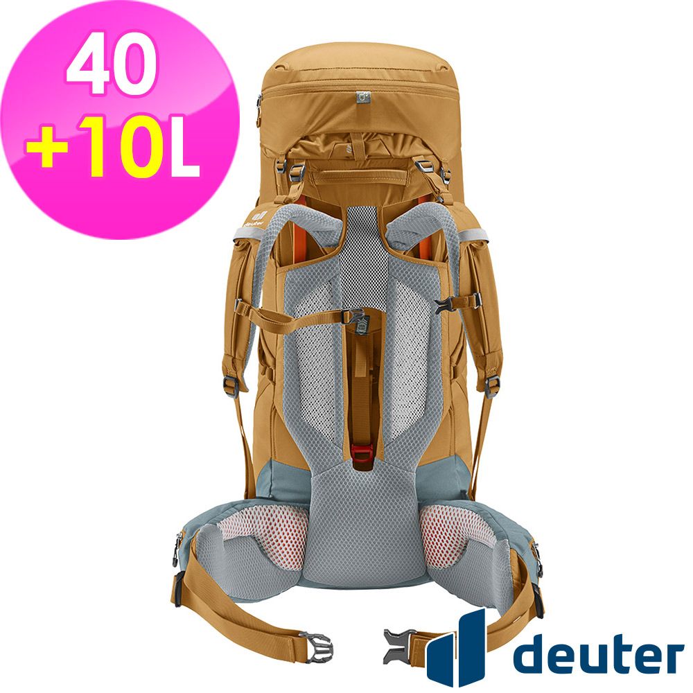 Deuter 【德國】AIRCONTACT CORE拔熱式透氣背包40+10L (3350122 杏仁咖/登山/健行)