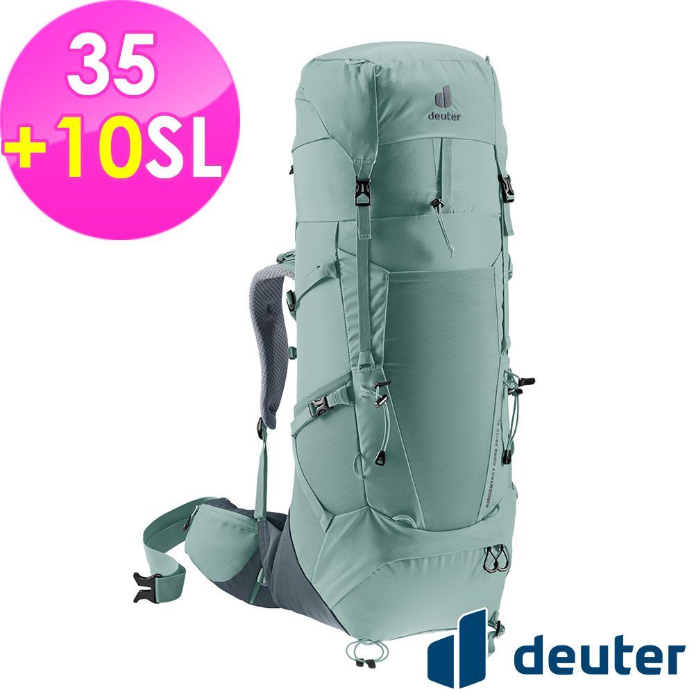 Deuter 【德國】AIRCONTACT CORE拔熱式透氣背包35+10SL (3350022 翡翠綠/登山/健行)