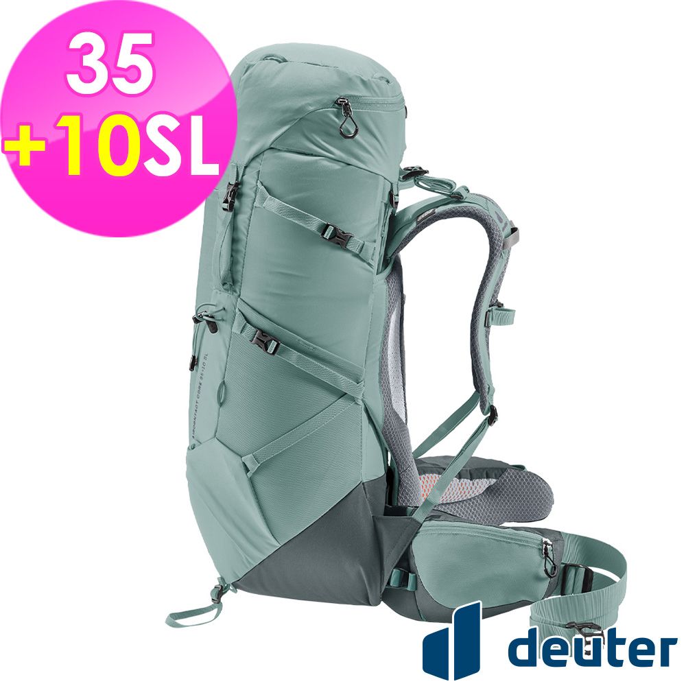 Deuter 【德國】AIRCONTACT CORE拔熱式透氣背包35+10SL (3350022 翡翠綠/登山/健行)