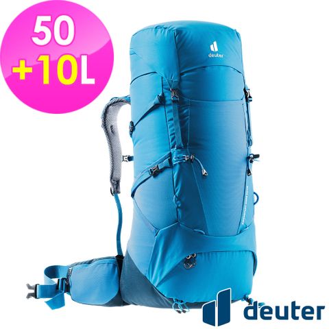 【德國deuter】AIRCONTACT CORE拔熱式透氣背包50+10L (3350322 藍/登山/健行)