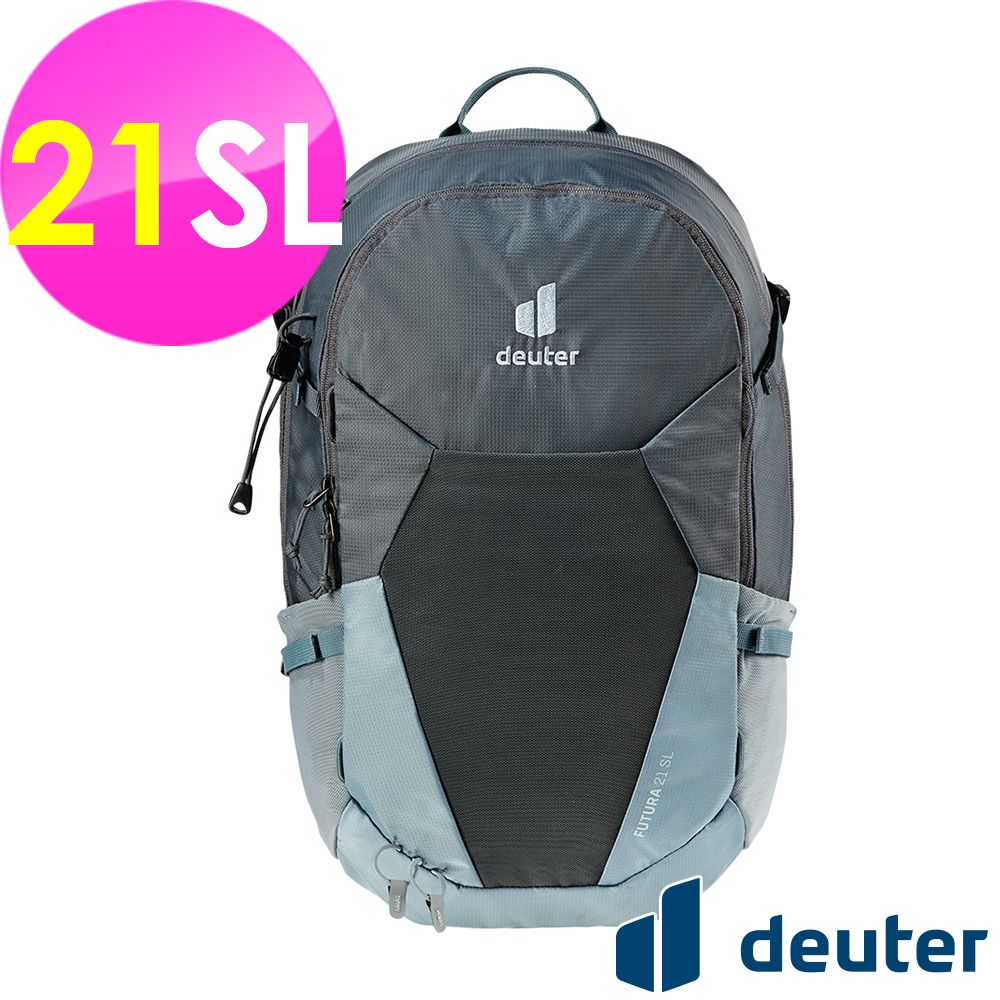 Deuter 【德國】FUTURA透氣網架背包21SL (3400021 黑/水藍/登山/健行/旅遊)