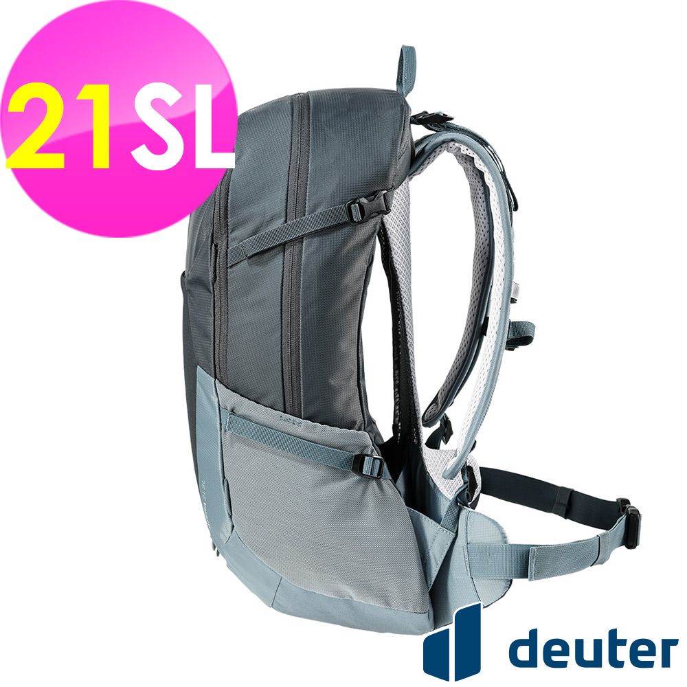 Deuter 【德國】FUTURA透氣網架背包21SL (3400021 黑/水藍/登山/健行/旅遊)