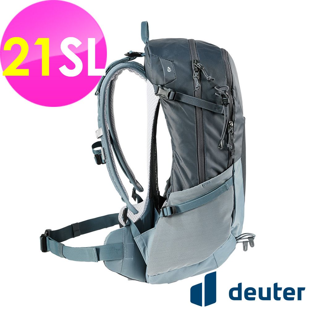 Deuter 【德國】FUTURA透氣網架背包21SL (3400021 黑/水藍/登山/健行/旅遊)