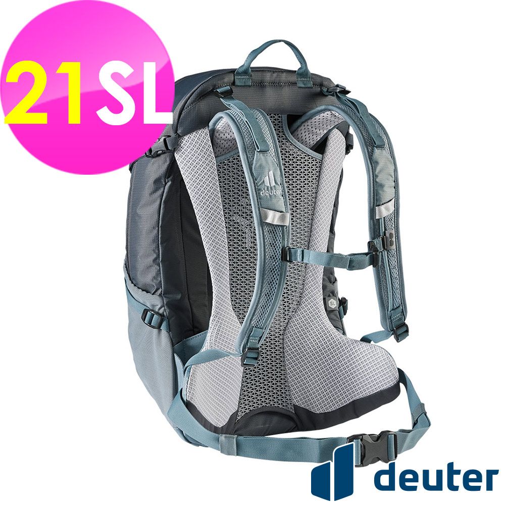 Deuter 【德國】FUTURA透氣網架背包21SL (3400021 黑/水藍/登山/健行/旅遊)