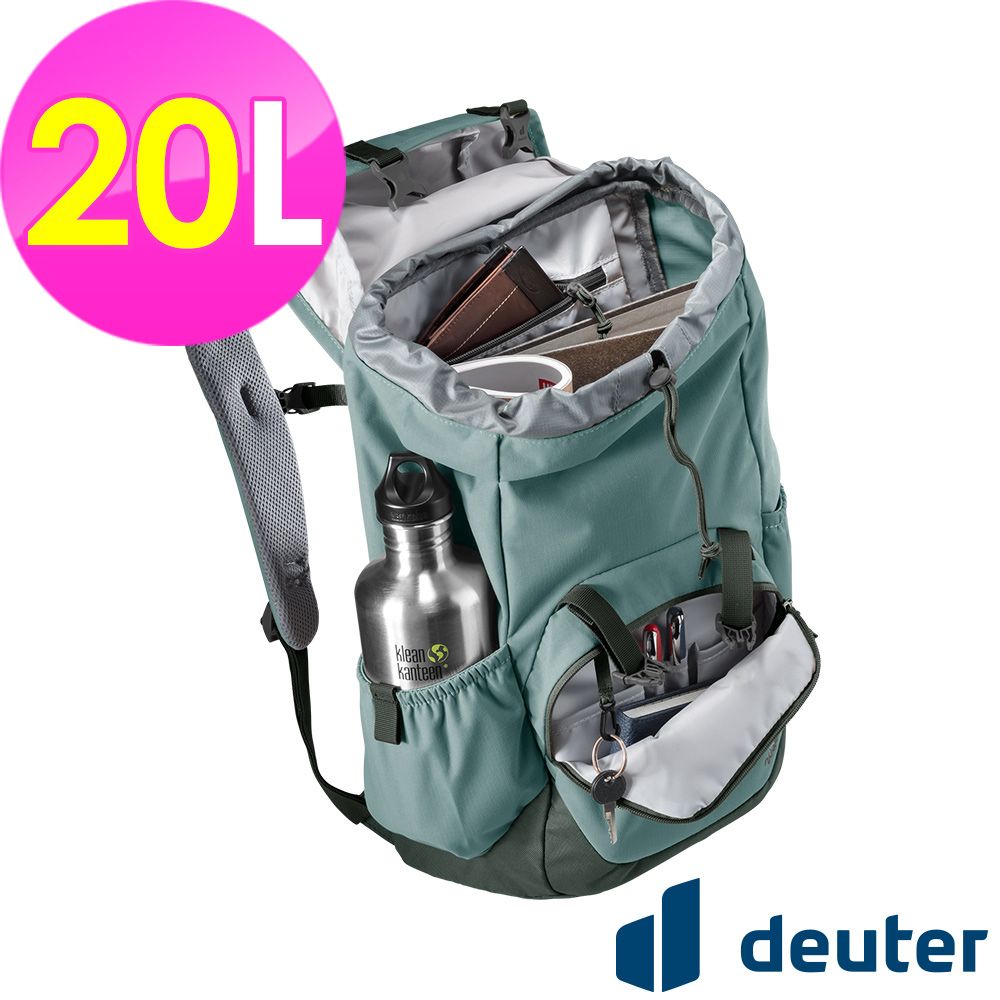 Deuter 【德國】WALKER休閒旅遊背包20L (3812821 湖綠/旅遊/休閒/都會)