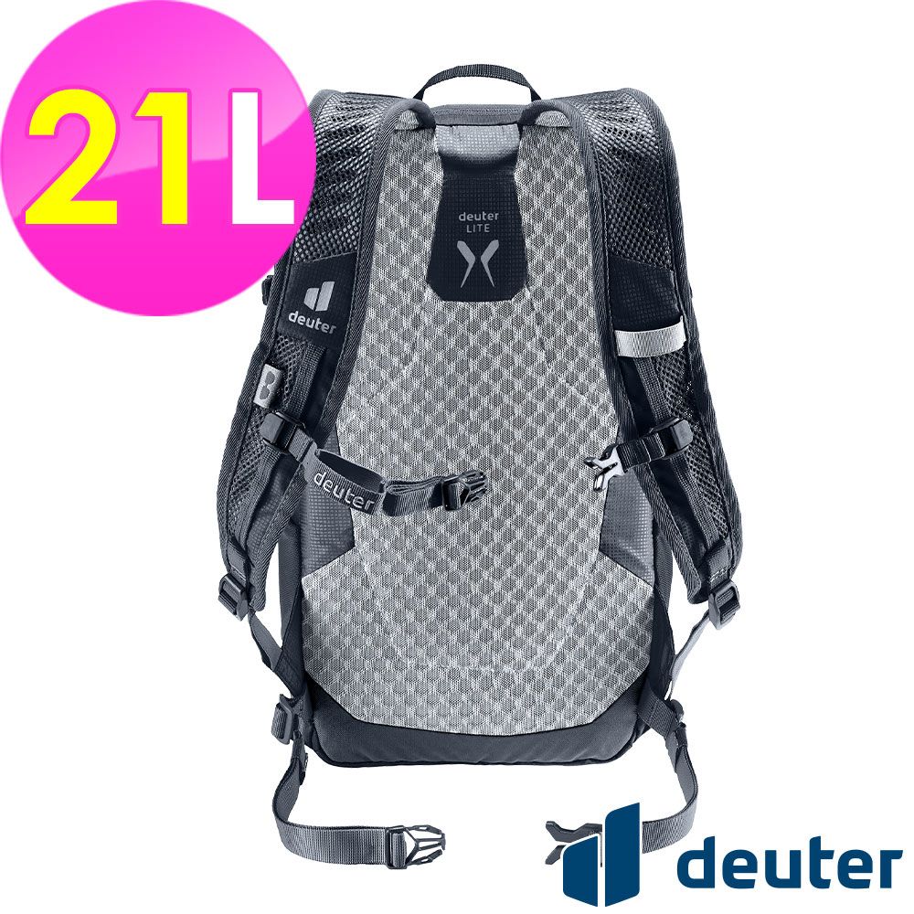 Deuter 【德國】SPEED LITE超輕量旅遊背包21L (3410222 黑/三鐵/登頂)