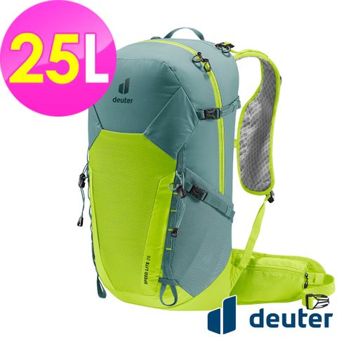 Deuter 【德國】SPEED LITE超輕量旅遊背包25L (3410422 螢光萊姆/越野/三鐵/登頂)