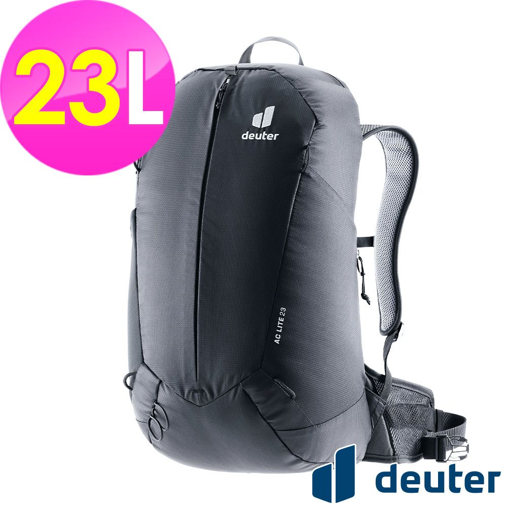 Deuter 【德國】AC LITE網架直立式透氣背包23L (3420324 黑/輕量/透氣設計/一日行程)