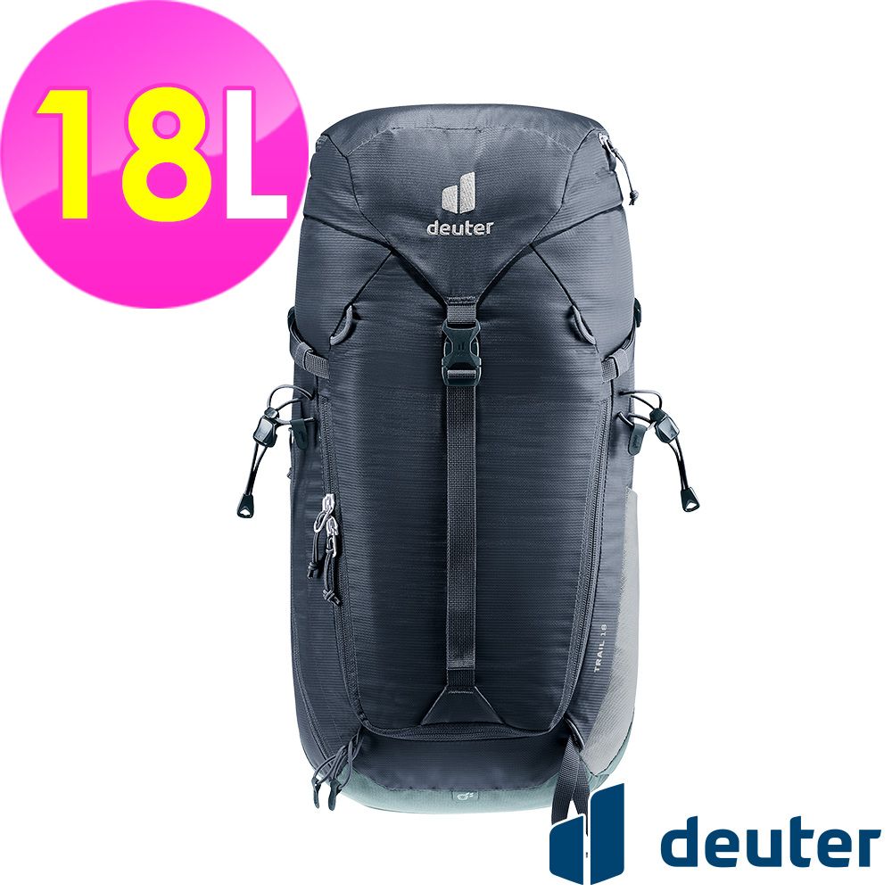 Deuter 德國 TRAIL 輕量拔熱透氣背包18L (3440124 黑/登山/健行)